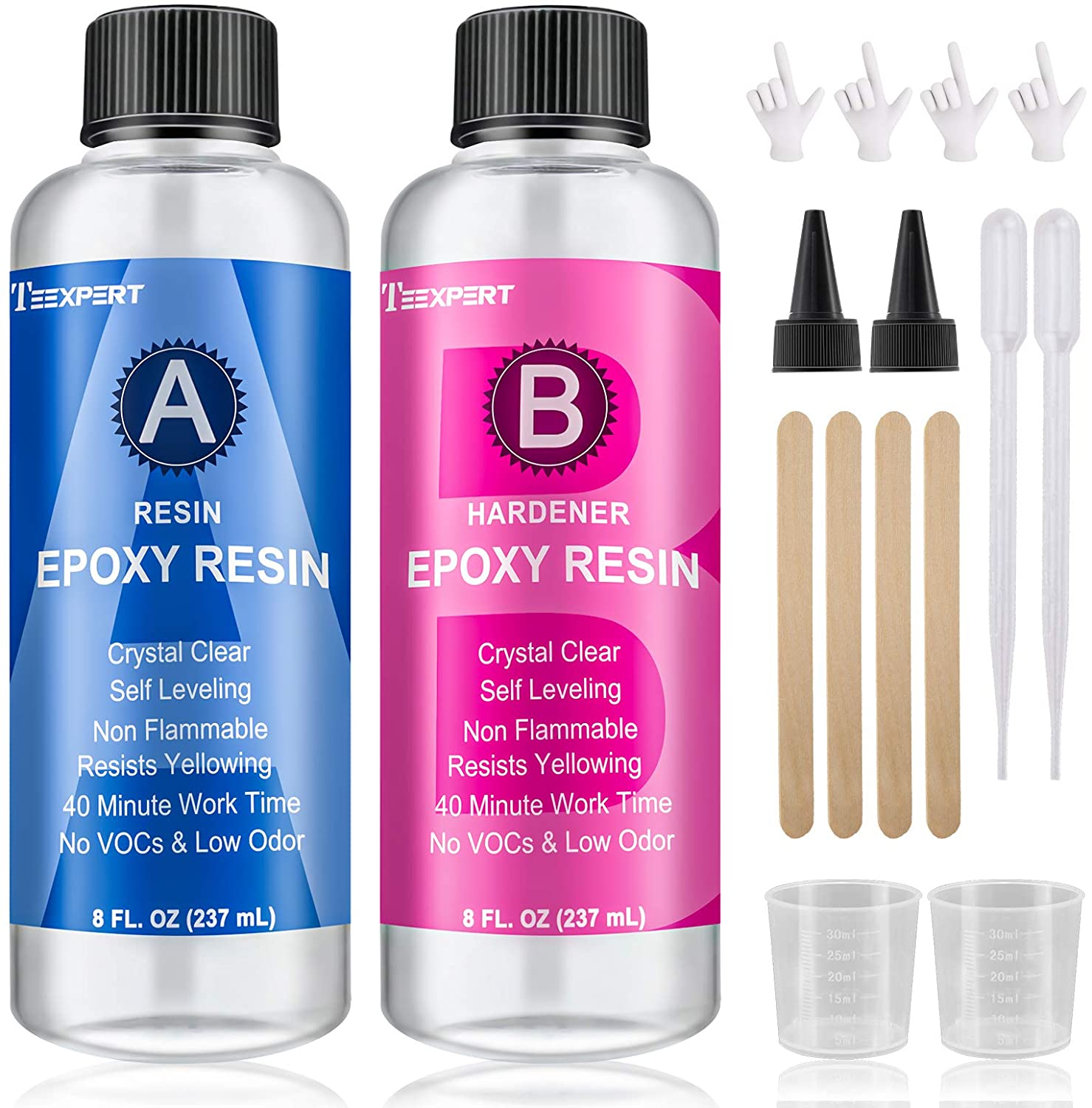 Epoxy Resin – Crystal Clear Resin Kit for Jewelry DIY Art Crafts Cast Coating Wood